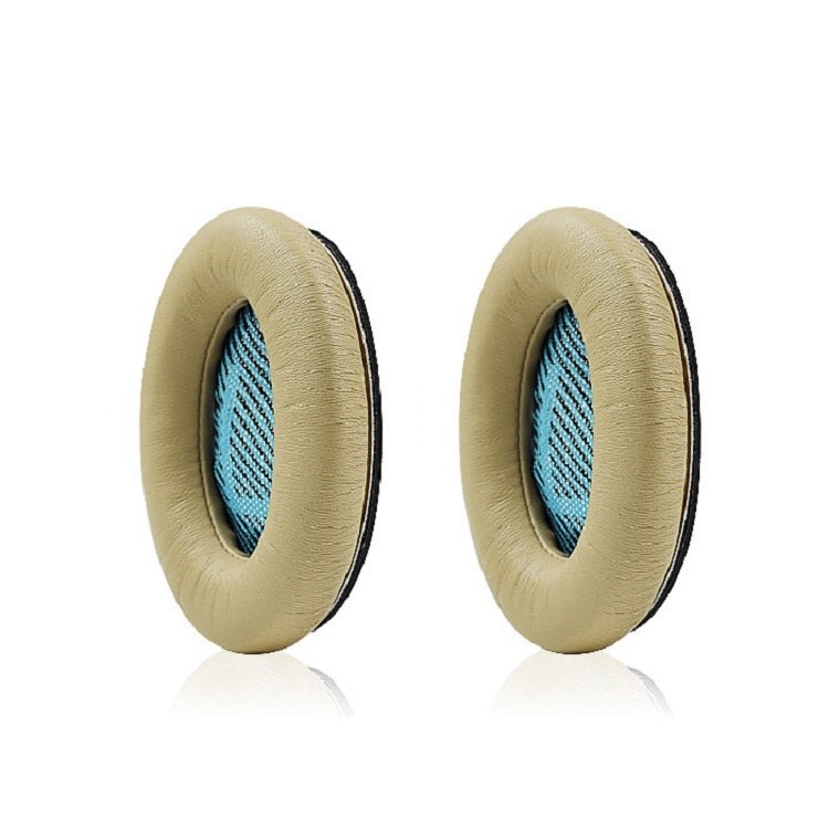 2 PCS For BOSE QC15 / QC25 / QC35 Lambskin Leather Earphone Cover Earmuffs(Apricot) - Earmuff & Pad by buy2fix | Online Shopping UK | buy2fix