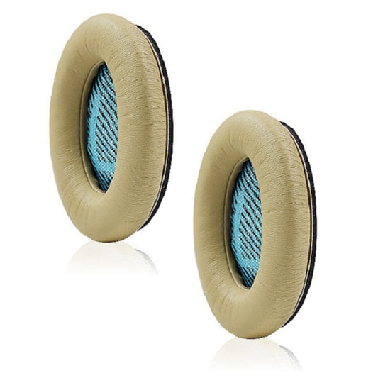 2 PCS For BOSE QC15 / QC25 / QC35 Lambskin Leather Earphone Cover Earmuffs(Apricot) by buy2fix