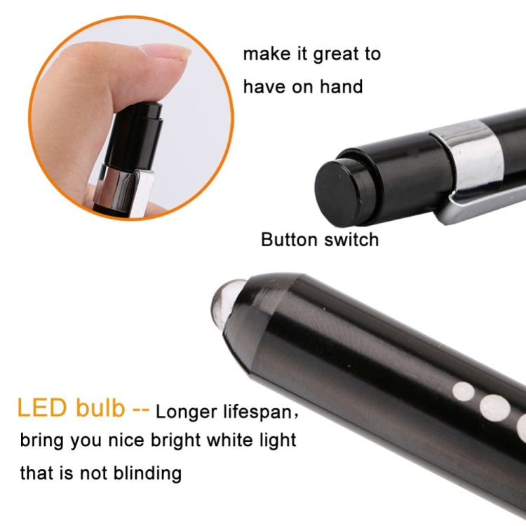 5 PCS Mini Pocket Penlight Torch Light LED Flashlight Mouth Ear Care Inspection Lamp(Silver) - LED Flashlight by buy2fix | Online Shopping UK | buy2fix