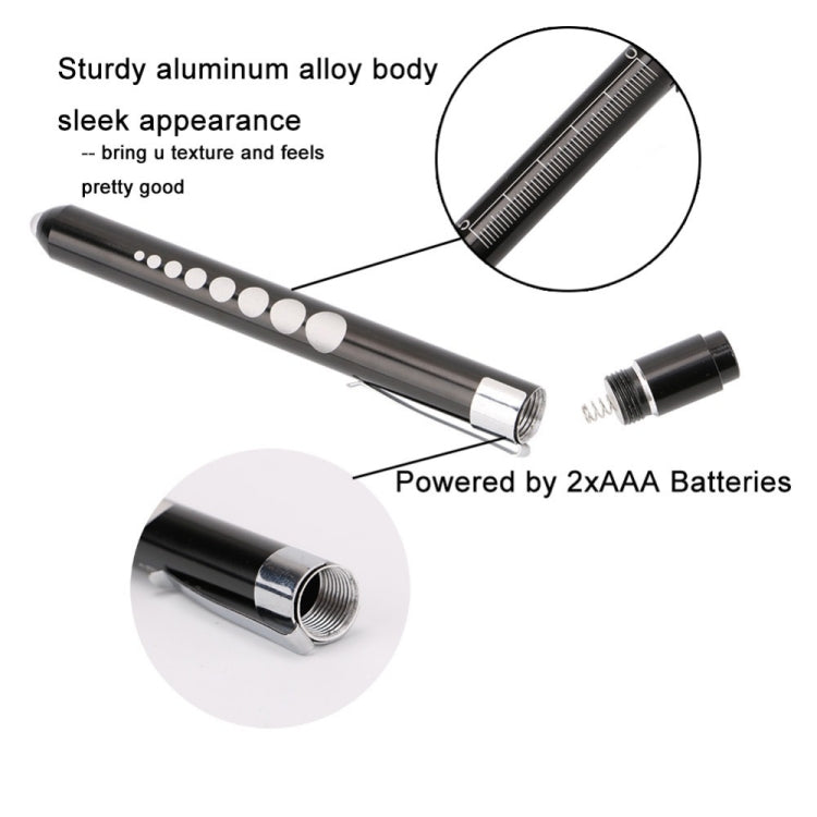 5 PCS Mini Pocket Penlight Torch Light LED Flashlight Mouth Ear Care Inspection Lamp(Silver) - LED Flashlight by buy2fix | Online Shopping UK | buy2fix