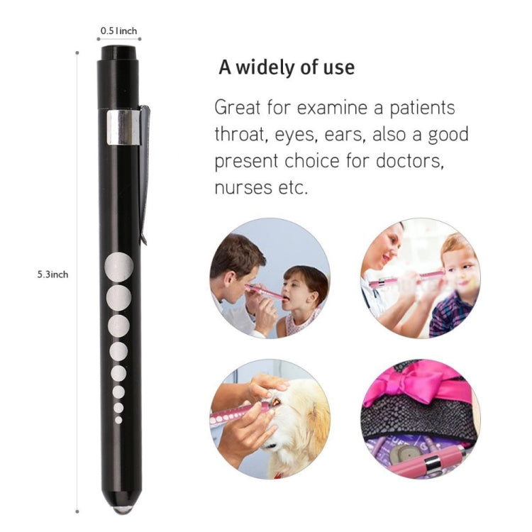5 PCS Mini Pocket Penlight Torch Light LED Flashlight Mouth Ear Care Inspection Lamp(Silver) - LED Flashlight by buy2fix | Online Shopping UK | buy2fix