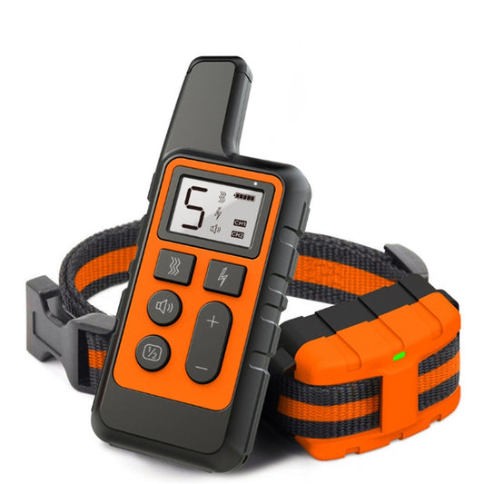 500m Dog Training Bark Stopper Remote Control Electric Shock Waterproof Electronic Collar(Orange) - Training Aids by buy2fix | Online Shopping UK | buy2fix