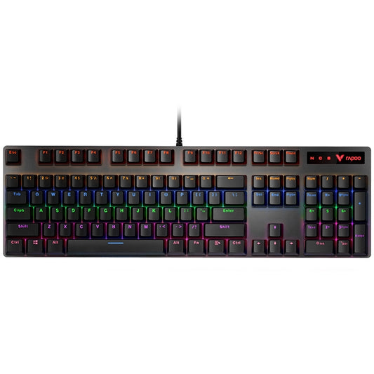 Rapoo V500 PRO Mixed Light 104 Keys Desktop Laptop Computer Game Esports Office Home Typing Wired Mechanical Keyboard(Black Shaft) by Rapoo