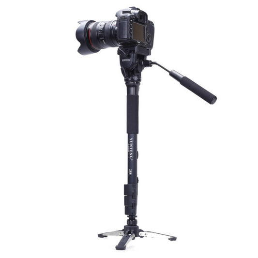 YUNTENG VCT-288RM SLR Camera Monopod Camera Support Foot Hydraulic Head Professional Photography Stand, Height: 1.48m by YUNTENG