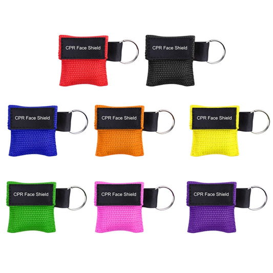 CPR Emergency Face Shield Mask Key Ring Breathing Mask(Blue) by buy2fix