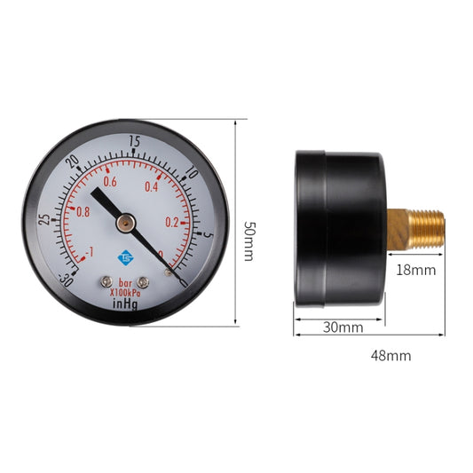 Double Scale Vacuum Mini Shockproof Pressure Gauge by buy2fix
