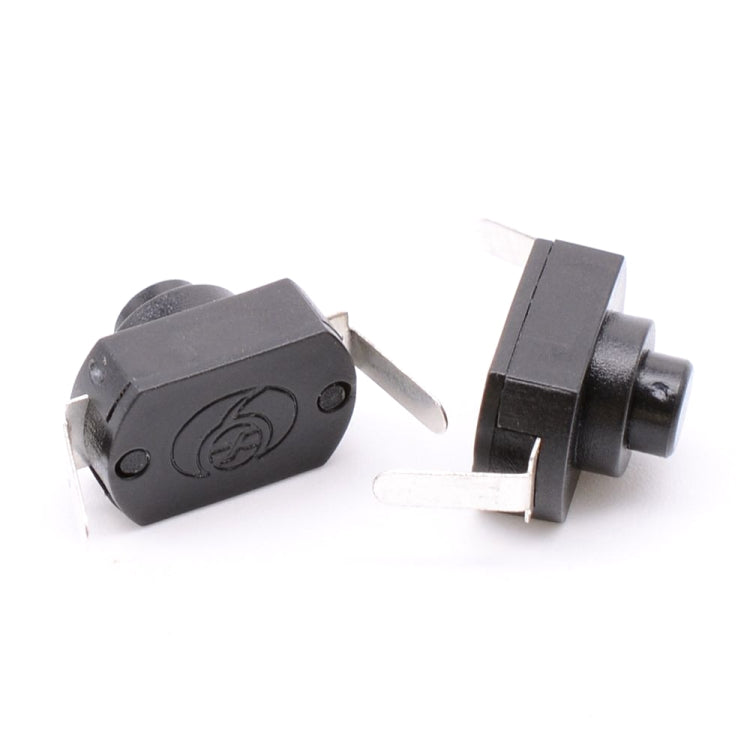 20 PCS YT-1208-YD LED Flashlight Button Switch, Style:Bent Feet(Black) - Switch by buy2fix | Online Shopping UK | buy2fix