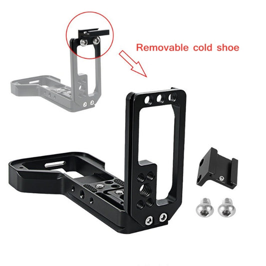 BEXIN Push-Pull Type Vertical Shoot Quick Release L Plate Bracket Base Holder with Hot Shoe for Sony ILCE-7RM4 / A7R4 / A7R IV by BEXIN