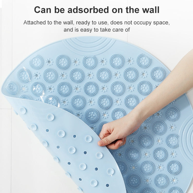 Bathroom Anti-slip Round Mat Suction Cup Massage Foot Pad(Blue) by buy2fix