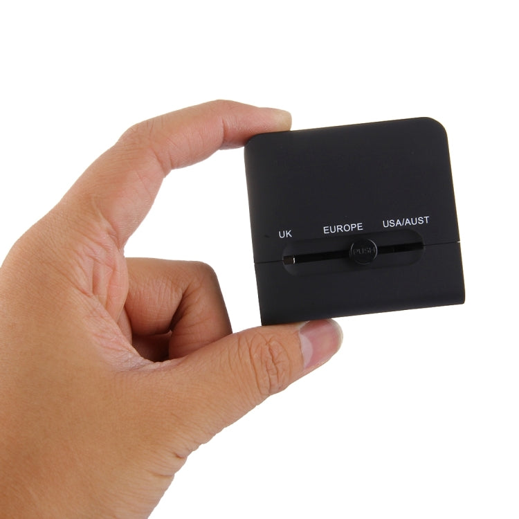 5V 2.1A Dual USB Power Socket Charger Adapter, UK / EU / US / AU Plug(Black) - Plug Adaptor by buy2fix | Online Shopping UK | buy2fix
