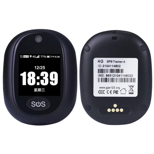 REACHFAR RF-V45-A Mini Touch Screen GPS Smart Tracker Pendant, Support SOS / Camera / Health Management / Video Calling / 4G LTE, For Asia/Europe/Africa / Australia(Black) by REACHFAR