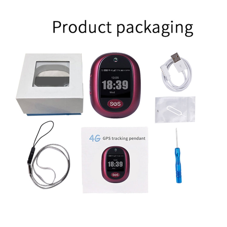 REACHFAR RF-V45-A Mini Touch Screen GPS Smart Tracker Pendant, Support SOS / Camera / Health Management / Video Calling / 4G LTE, For Asia/Europe/Africa / Australia(Black) by REACHFAR