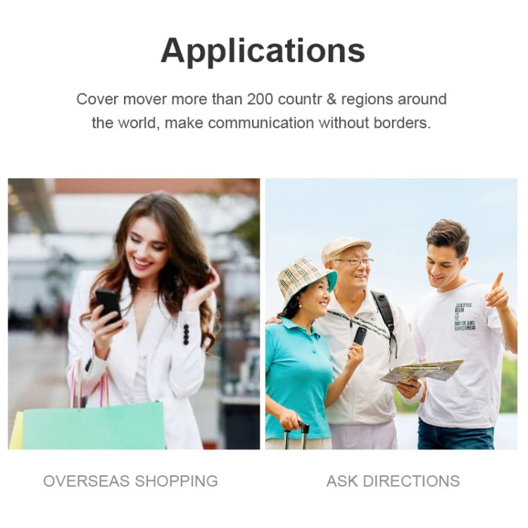 T10 Portable WIFI Smart Voice Translator Smart Business Travel Real Time AI Translator Translation Machine(Black) by buy2fix