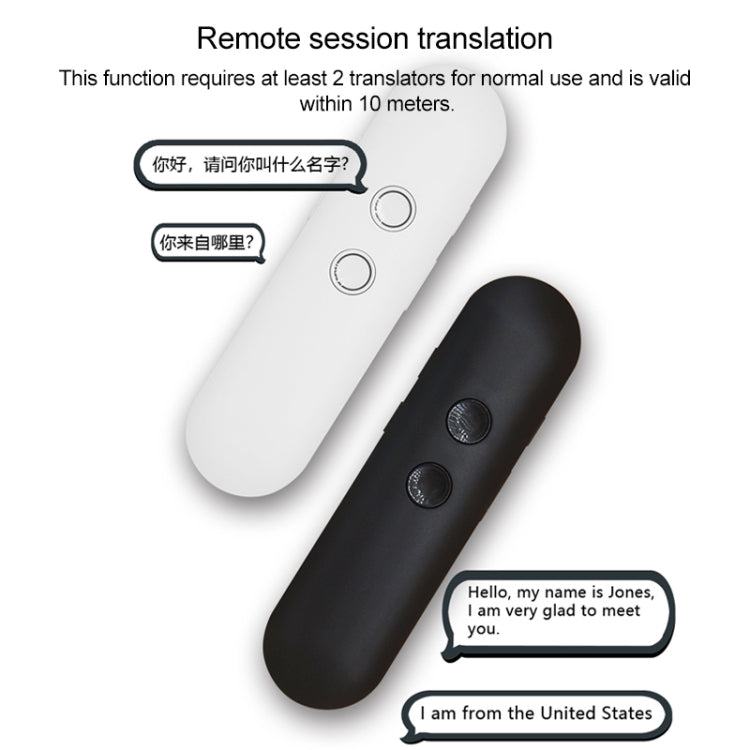 T4 Portable AI Smart Voice Translator Business Travel Real Time Translation Machine Support 42 Languages (Black) - by buy2fix | Online Shopping UK | buy2fix