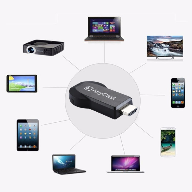 M2 Plus Wireless WiFi Display Dongle Receiver Airplay Miracast DLNA 1080P HDMI TV Stick for iPhone, Samsung, and other Android Smartphones(Black) by buy2fix