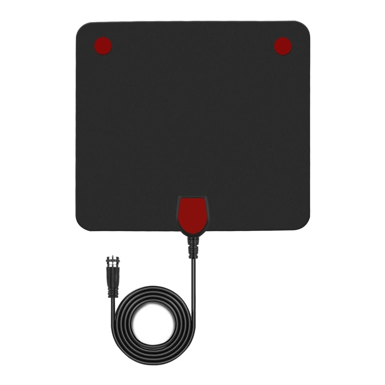 Ultra-thin Indoor HD Digital TV Antenna with 50 Miles Long Range Amplifier(Black) - DVB-T & Simulation Antenna by buy2fix | Online Shopping UK | buy2fix