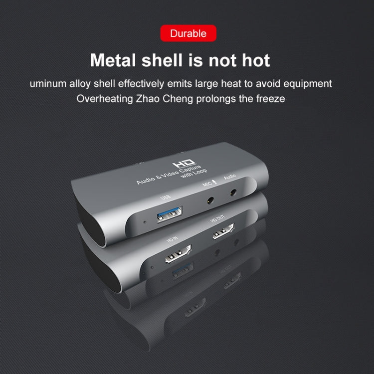 Z27 HDM Female + Mic to HDM Female USB 2.0 Video Audio Capture Box(Dark Gray) by buy2fix