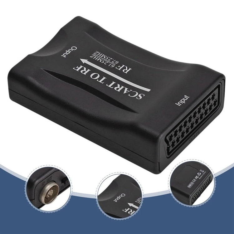 SCART to RF Video Converter, Support RF67.25MHz, 61.25MHz - DVB-T & Analog Solutions by buy2fix | Online Shopping UK | buy2fix