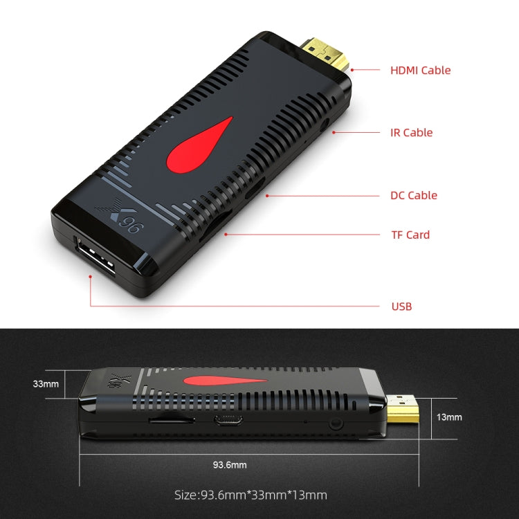 X96 S400 Android 10.0 Mini TV Stick, Allwinner H313 Quad Core ARM Cortex A53, 1GB + 8GB, Support WiFi, HDMI, TF Card, USB - Android TV Sticks by buy2fix | Online Shopping UK | buy2fix