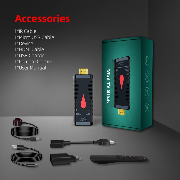 X96 S400 Android 10.0 Mini TV Stick, Allwinner H313 Quad Core ARM Cortex A53, 1GB + 8GB, Support WiFi, HDMI, TF Card, USB - Android TV Sticks by buy2fix | Online Shopping UK | buy2fix