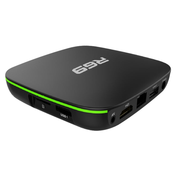 R69 1080P HD Smart TV BOX Android 4.4 Media Player with Remote Control, Quad Core Allwinner H3, RAM: 1GB, ROM: 8GB, 2.4G WiFi, LAN, EU Plug - Allwinner H3 by buy2fix | Online Shopping UK | buy2fix