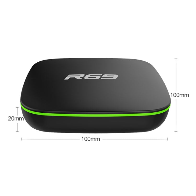 R69 1080P HD Smart TV BOX Android 4.4 Media Player with Remote Control, Quad Core Allwinner H3, RAM: 1GB, ROM: 8GB, 2.4G WiFi, LAN, EU Plug - Allwinner H3 by buy2fix | Online Shopping UK | buy2fix