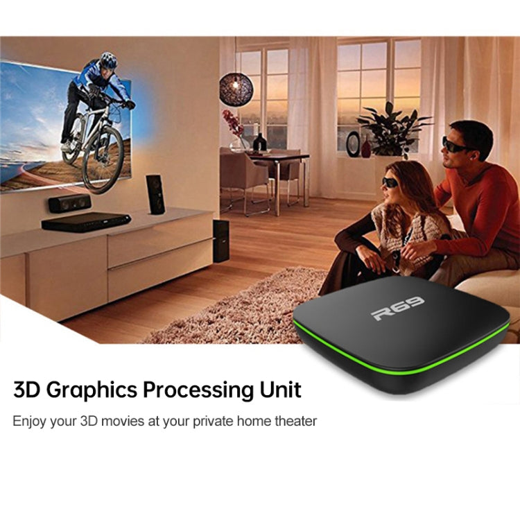 R69 1080P HD Smart TV BOX Android 4.4 Media Player with Remote Control, Quad Core Allwinner H3, RAM: 1GB, ROM: 8GB, 2.4G WiFi, LAN, EU Plug - Allwinner H3 by buy2fix | Online Shopping UK | buy2fix