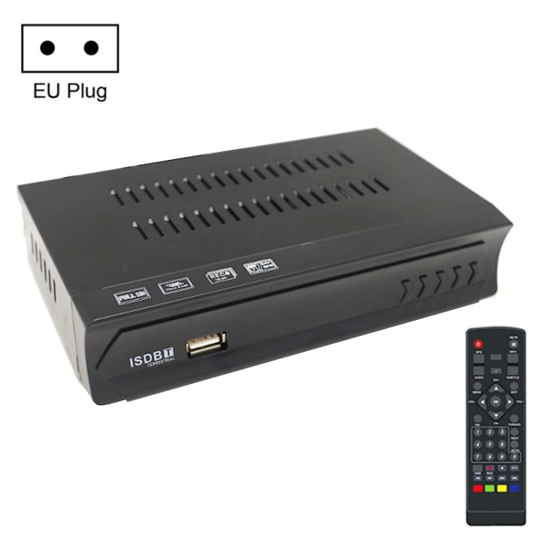 ISDB-T Satellite TV Receiver Set Top Box with Remote Control, For South America, Philippine(EU Plug) - DVB-T & Analog Solutions by buy2fix | Online Shopping UK | buy2fix