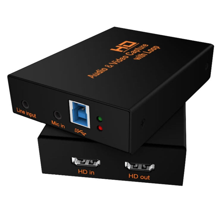 Z28 Professional HDMI Female + Mic + Line In to HDMI Female USB 3.0 Video Audio Capture Box(Black) - Video Capture Solutions by buy2fix | Online Shopping UK | buy2fix