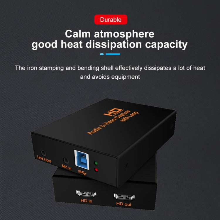Z28 Professional HDMI Female + Mic + Line In to HDMI Female USB 3.0 Video Audio Capture Box(Black) - Video Capture Solutions by buy2fix | Online Shopping UK | buy2fix