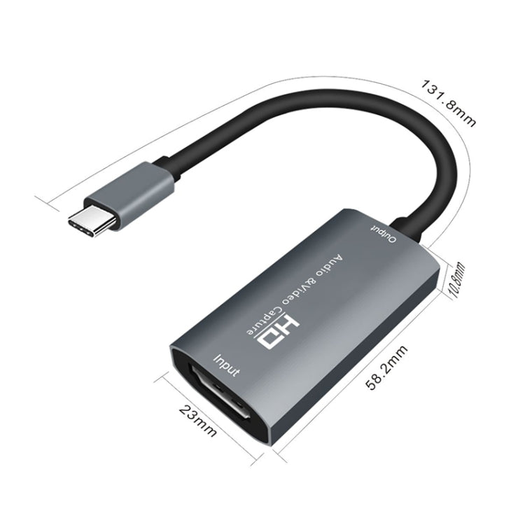 Z29A HDMI Female to USB-C / Type-C Male Video Audio Capture Box(Grey) - Video Capture Solutions by buy2fix | Online Shopping UK | buy2fix