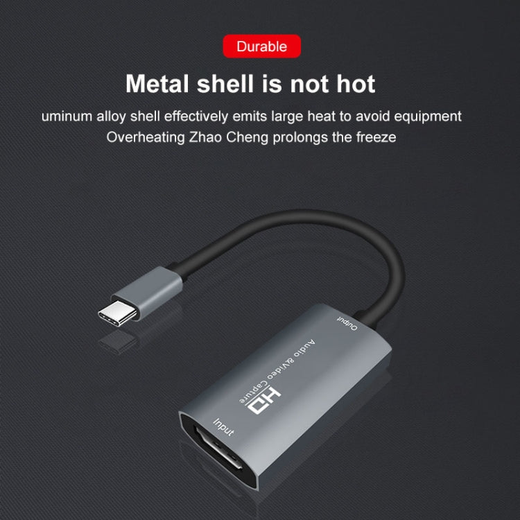 Z29A HDMI Female to USB-C / Type-C Male Video Audio Capture Box(Grey) - Video Capture Solutions by buy2fix | Online Shopping UK | buy2fix