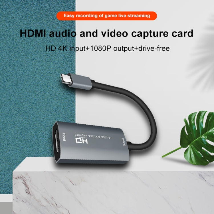 Z29A HDMI Female to USB-C / Type-C Male Video Audio Capture Box(Grey) - Video Capture Solutions by buy2fix | Online Shopping UK | buy2fix