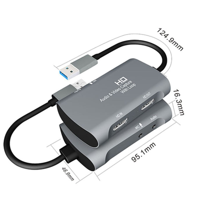 Z30 HDMI Female + Mic to HDMI Female + Audio + USB 2.0 Video Capture Box - Video Capture Solutions by buy2fix | Online Shopping UK | buy2fix