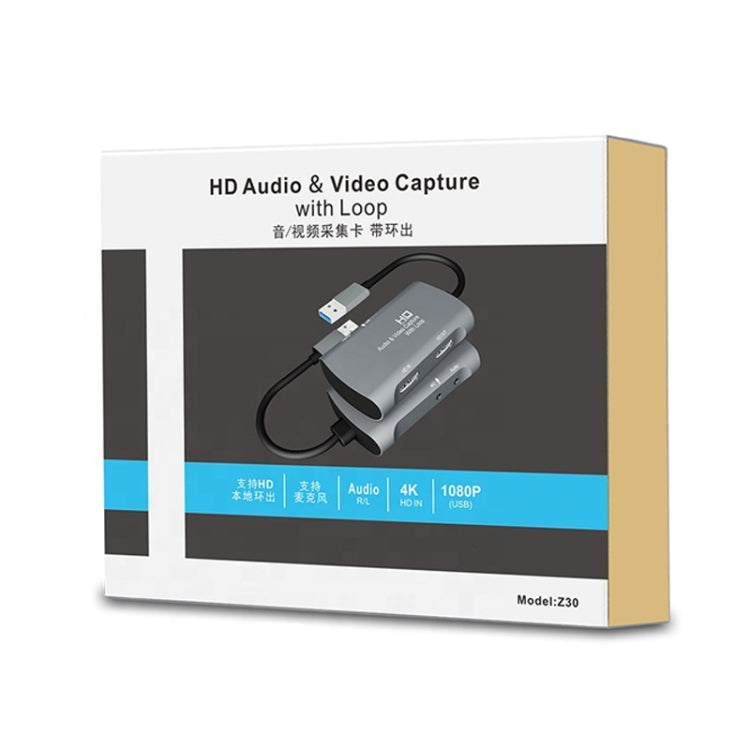 Z30 HDMI Female + Mic to HDMI Female + Audio + USB 2.0 Video Capture Box - Video Capture Solutions by buy2fix | Online Shopping UK | buy2fix