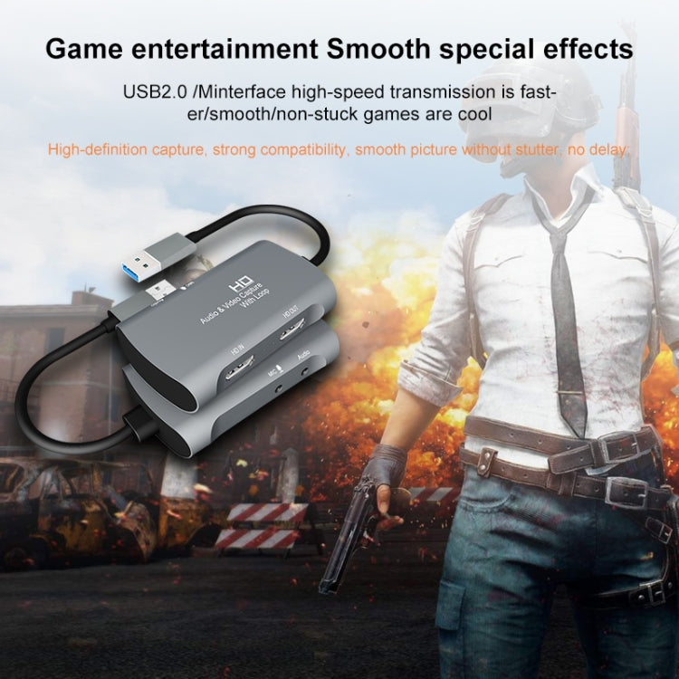 Z30 HDMI Female + Mic to HDMI Female + Audio + USB 2.0 Video Capture Box - Video Capture Solutions by buy2fix | Online Shopping UK | buy2fix