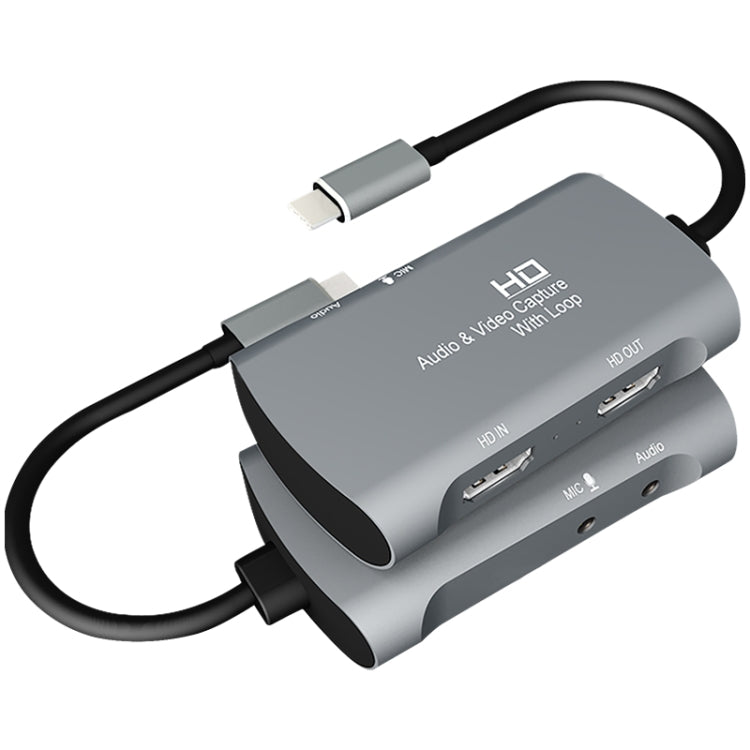 Z30A HDMI Female + Mic to HDMI Female + Audio + USB-C / Type-C Video Capture Box - Video Capture Solutions by buy2fix | Online Shopping UK | buy2fix