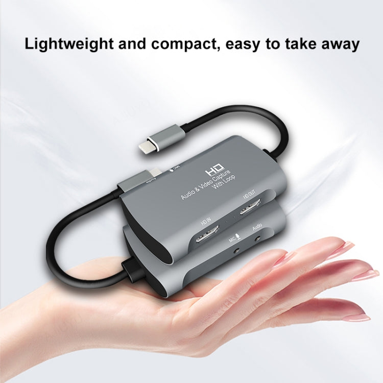 Z30A HDMI Female + Mic to HDMI Female + Audio + USB-C / Type-C Video Capture Box - Video Capture Solutions by buy2fix | Online Shopping UK | buy2fix