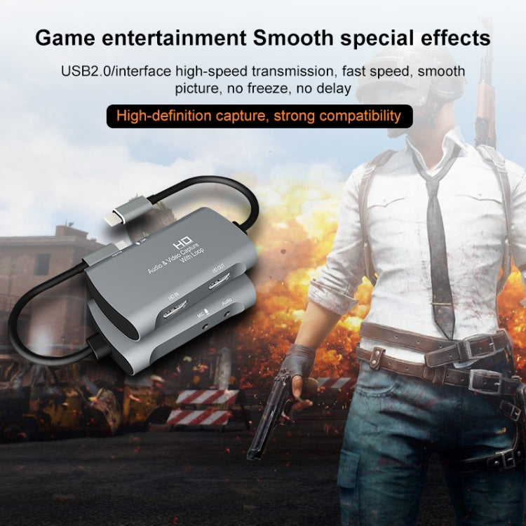 Z30A HDMI Female + Mic to HDMI Female + Audio + USB-C / Type-C Video Capture Box - Video Capture Solutions by buy2fix | Online Shopping UK | buy2fix