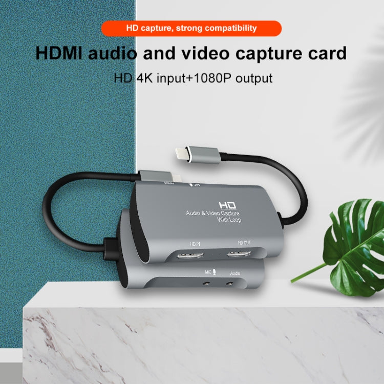Z30A HDMI Female + Mic to HDMI Female + Audio + USB-C / Type-C Video Capture Box - Video Capture Solutions by buy2fix | Online Shopping UK | buy2fix