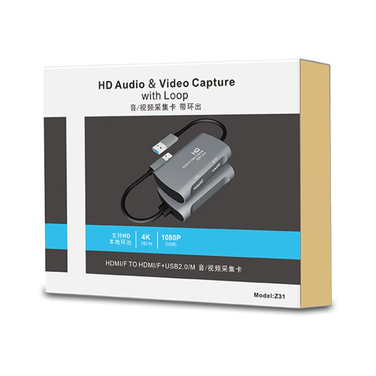 Z31 HDMI Female to HDMI Female + Audio + USB 2.0 Video Capture Box - Video Capture Solutions by buy2fix | Online Shopping UK | buy2fix