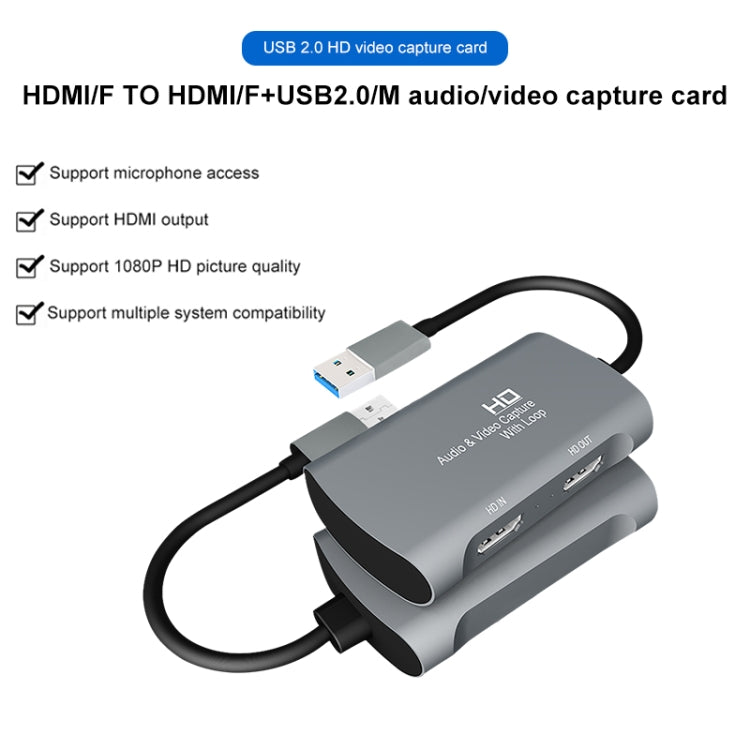 Z31 HDMI Female to HDMI Female + Audio + USB 2.0 Video Capture Box - Video Capture Solutions by buy2fix | Online Shopping UK | buy2fix
