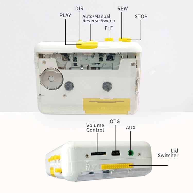 YY700 OTG Cassette Player Tape To MP3 Converter - Tape Converter by buy2fix | Online Shopping UK | buy2fix