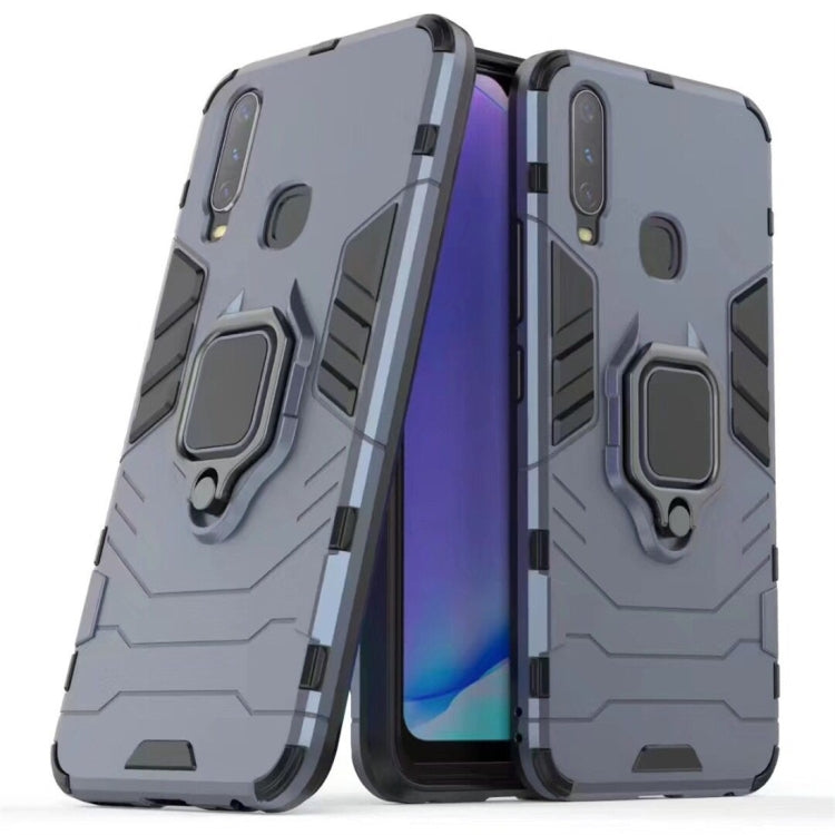 PC + TPU Shockproof Protective Case for Vivo Y17, with Magnetic Ring Holder (Blue) - vivo Cases by buy2fix | Online Shopping UK | buy2fix