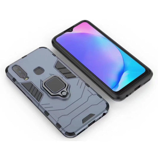 PC + TPU Shockproof Protective Case for Vivo Y17, with Magnetic Ring Holder (Blue) by buy2fix