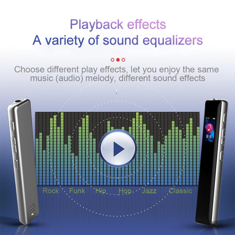 Q33 External Play MP3 Voice Control High Definition Noise Reduction Recording Pen, 4G, Support Password Protection & One-touch Recording - by buy2fix | Online Shopping UK | buy2fix
