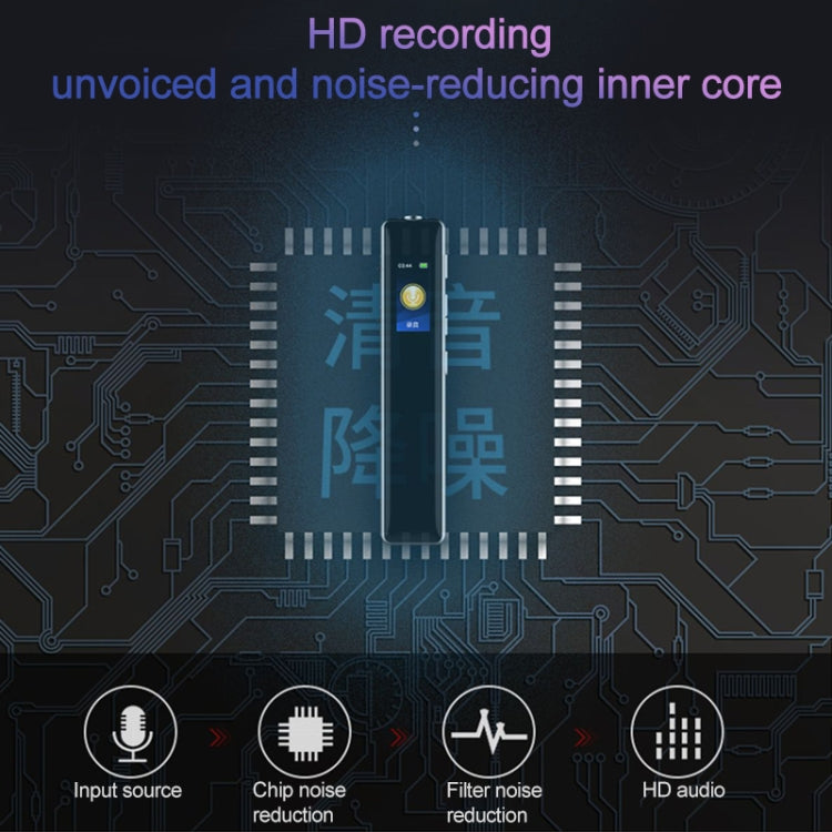 Q33 External Play MP3 Voice Control High Definition Noise Reduction Recording Pen, 32G, Support Password Protection & One-touch Recording by buy2fix