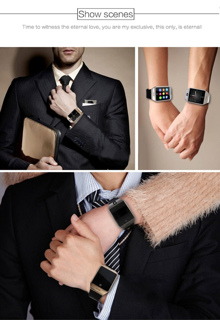 Q18S 1.54 inch IPS Screen MTK6260A Bluetooth 3.0 Smart Watch Phone, Pedometer / Sedentary Reminder / Sleeping Monitor / Anti-Loss / Remote Camera / GSM / 0.3M Camera (Black + Gold) by buy2fix