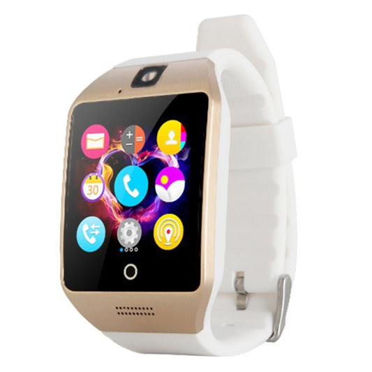 Q18S 1.54 inch IPS Screen MTK6260A Bluetooth 3.0 Smart Watch Phone, Pedometer / Sedentary Reminder / Sleeping Monitor / Anti-Loss / Remote Camera / GSM / 0.3M Camera (White + Gold) by buy2fix