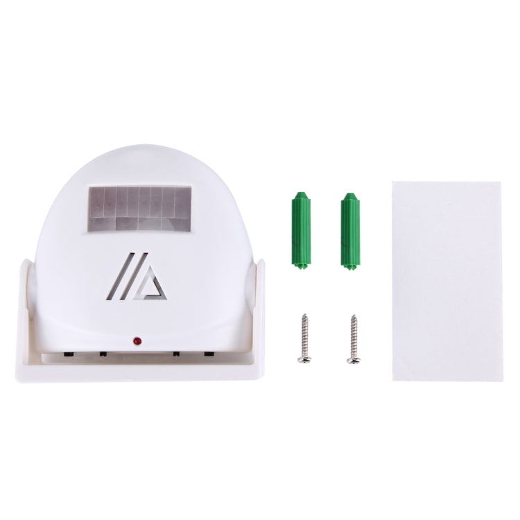 5301 Wireless Infrared Motion Sensor Welcome Alarm Intelligent Greeting Warning Doorbell, IR Distance: 10m(White) - Sensor Doorbell by buy2fix | Online Shopping UK | buy2fix